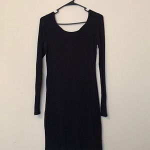 Black long sleeve bodycon dress